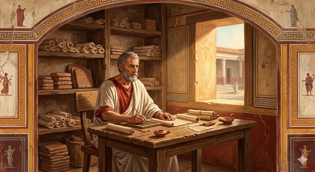 Hermes Agent daily workflow as a Greek fresco